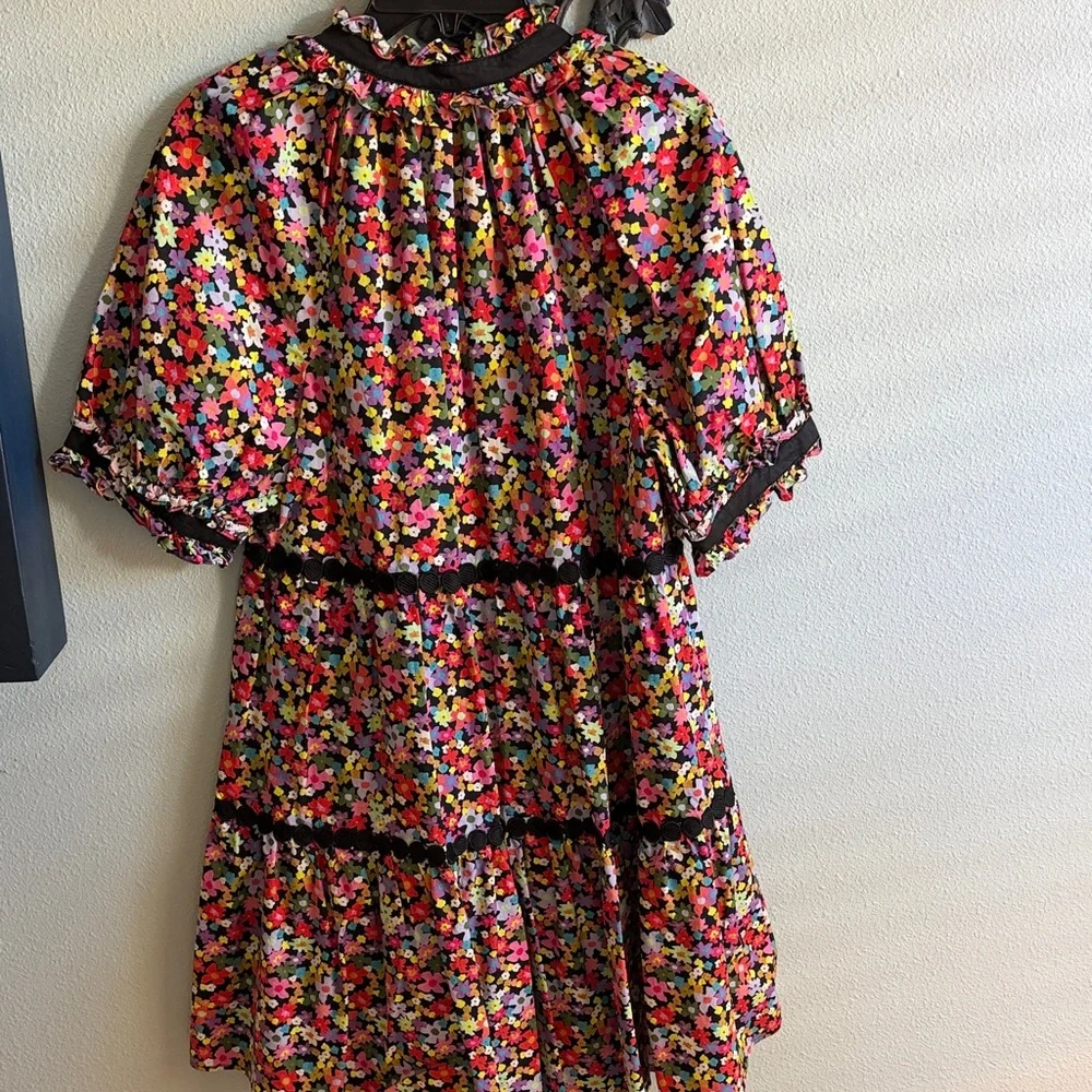 CROSBY by Mollie Burch Black Multicolor Floral Mini Dress - Picture 5 of 5